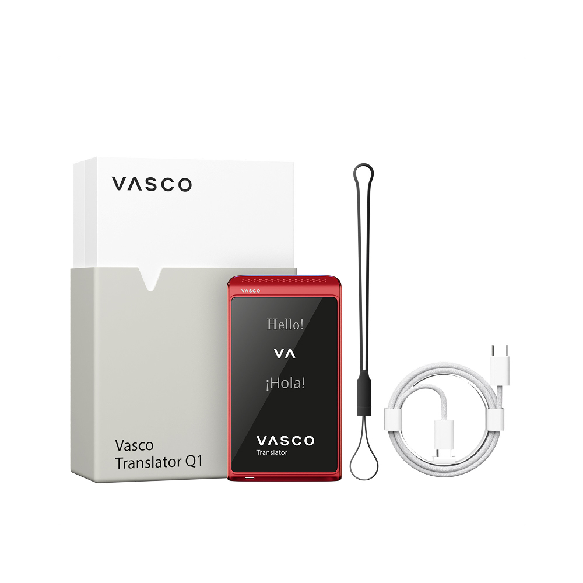 Голосовий перекладач із функцією клонування голосу Vasco Translator Q1 Scarlet Pulse